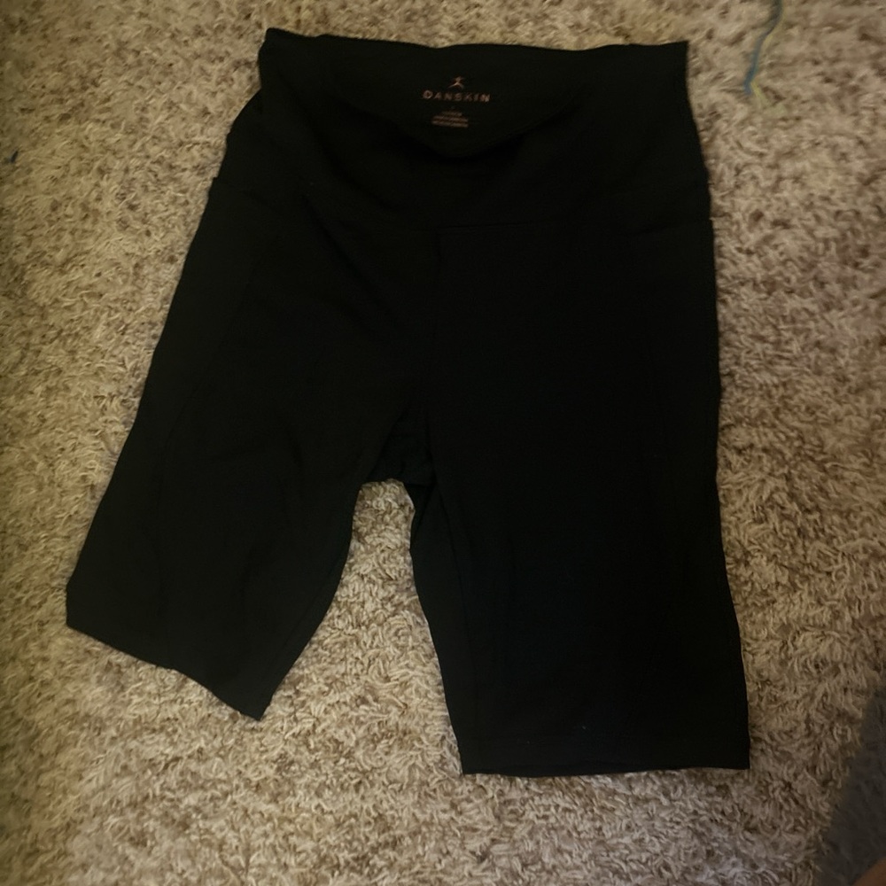 Danskin Black Bike Shorts with Compression Fit